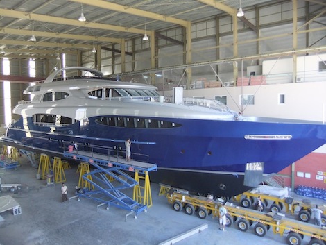 Image for article Vicem launches 46m motoryacht from new Vulcan line